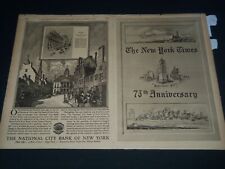 1926 SEPT 18 NEW YORK TIMES NEWSPAPER 75TH ANNIVERSARY SECTION - NT 7559 picture