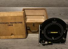 Rare Vintage Cruver Aviation Propeller Protractor No. 44D10465 w/Case picture