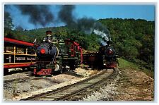 c1950's Tweetsie Railroad Train Blowing Rock North California NC Postcard picture