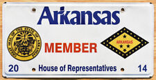 2014 Arkansas Member of the House of Representatives license plate picture