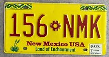 New Mexico License Plate, Land of Enchantment, Used, 156 NMK picture