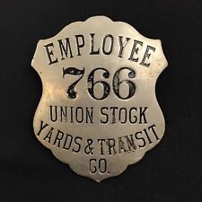 Early Union Stock Yards & Transit Co. Employee # 766 Badge Chicago Livestock picture