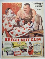 1937 Beech Nut Gum Beechies Circus Clown Vtg Print Ad Man Cave Poster Art 30's picture