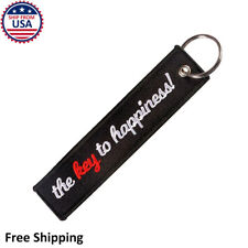 The Key To Happiness Unisex Cool Meme Car Racing Auto Motorcycle Key Chain Tag picture
