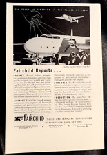 1943 WWII Fairchild Engine and Airplane War Military Cargo Plane Print Ad picture