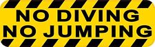 10in x 3in No Diving No Jumping Vinyl Sticker Swimming Pool Sign Decal picture