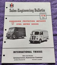 1960 International Metro Delivery Truck Sales-Engineering Bulletin Brochure picture