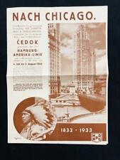 HAMBURG AMERIKA America CHICAGO WORLD’S FAIR CRUISE BOOKS 1933 Ocean Liner picture