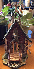 Vtg Blue Sky Church in the Woods Candleholder by Heather Goldminc Blue Birds picture
