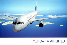 Croatia Airlines Close Up Postcard Vintage Aircraft Aviation picture