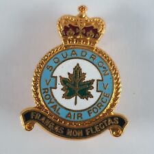 RAF Royal Air Force Enamel Badge - V Squadron - FRANGAS NON FLECTAS - QC British picture