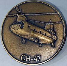 BOEING-VERTOL CH-47 CHINOOK BRONZE MEDALLION PIN BROOCH-2” DIAMETER  picture