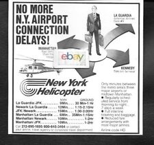 NEW YORK HELICOPTER 1982 AEROSPATIALE SA-365N DAUPHIN SERVICE JFK/LGA/NEWARK AD  picture