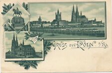 KOLN – Three Scenes Gruss Aus Koln – Cologne – Germany – udb (pre 1908) picture
