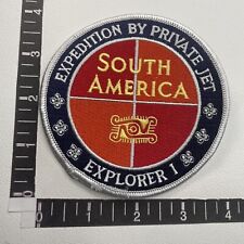 Vtg SOUTH AMERICA EXPEDITION BY PRIVATE JET EXPLORER I Airplane Patch 00X8 picture