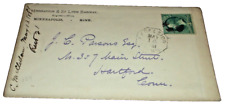 MAY 1881 MINNEAPOLIS & ST. LOUIS RAILWAY M&St.L USED COMPANY ENVELOPE picture
