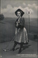 Woman,Golf I Took a Tramp Through the Links J. Murray Jordan Postcard Vintage picture