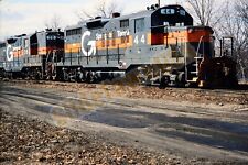 Vtg 1989 Train Slide 44 Springfield Terminal Engine Ayer MA X7D146 picture