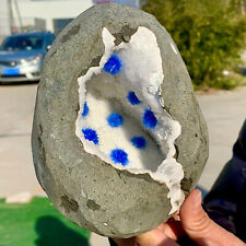 6.03LB  Rare Moroccan blue magnesite and quartz crystal coexisting specimen picture