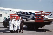 1961 Men in White Coats Doctors Standing by Small Plane Aircraft CA 35mm Slide picture