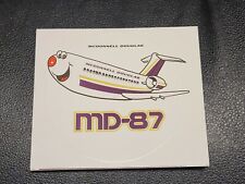 VINTAGE 1980s MCDONNELL DOUGLAS MD-87 AIRCRAFT STICKER DECAL NEW picture