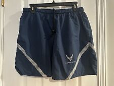 U.S. Air Force Men's XL Trunks PT Physical Fitness Blue Shorts W/A Silver Trim picture