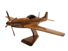 North American P-51 P-51D Mustang WWII Fighter Desk Wooden Mahogany Wood Model picture