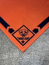 Vintage BSA Boy Scouts Of America Tiger Cub Orange Scarf Neckerchief picture