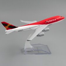 16cm Aircraft Boeing 747 Colombia Avianca Airlines Alloy Plane Model Toy picture