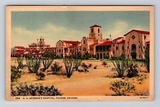 Tucson AZ- Arizona, US Veterans Hospital, Antique, Vintage Souvenir Postcard picture