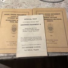 Vintage Diesel Engine Repair Manuals U. S. Army Engineer School 1952 picture