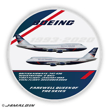 Premium Boeing 747-400 Sticker (Large) - British Airways Landor  picture
