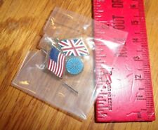 UK PAN AM AMERICAN PIN AIRWAYS AIRLINES RARE DOUBLE USA UK BRITISH FLAGS VINTAGE picture