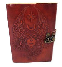 JOURN-Moon Goddess Embossed 5 x 7 Inch Leather Dream Journal with Latch Closure picture