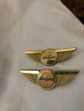 2-Allegiant Airlines Pilot Wings Brooch/pin Plastic picture