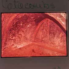 1970s Rome, Italy Catacombs 35mm Photo Slide Shaft Chamber Cemetery Spooky D2 picture