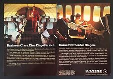 1980 QANTAS Airlines BOEING 747-200B ad UPPER DECK BIZ CLASS airways advert picture