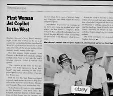 HUGHES AIRWEST 1977 ARTICLE 1ST JET COPILOT IN WEST MARY BUSH DC-9 JET LOWMAN picture