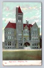 Allegheny PA-Pennsylvania, High School, Antique Vintage Souvenir Postcard picture