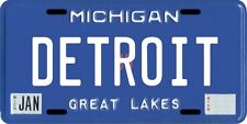 Detroit Michigan Aluminum 1980's License Plate picture