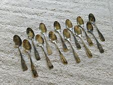 13 Colonies Silver Pate Souveir Spoons Various States Bicentennial  Flags On... picture
