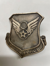 Vintage 8th Air Force 2-3/4” x 3.00” Cast Bronze USAF Plaque Shield / WWII picture