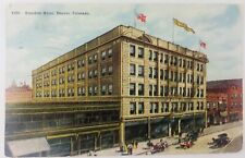 Vintage Denver Colorado CO Standish Hotel Postcard 1909 Horse Drawn Carriages picture