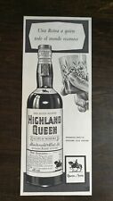 Vintage 1965 Highland Queen Scotch Whiskey Spanish Espanol Original Ad Rare 721 picture