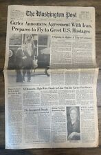 Washington Post Jan 19, 1981 Cater/ Iran Hostages Ronald Reagan Inaugural  picture