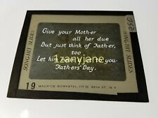 Glass Magic Lantern Slide SONG HIT SLIDE JSZ NY GIVE YOUR MOTHER ALL HER DUE BUT picture
