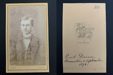 Paul Daron, Naturalist, Brussels, 1873 CDV Vintage Albumen Print.Theophile L picture