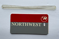 Northwest Airlines Luggage Bag Tag- Vintage Red/Gray Logo picture