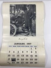 Antique 1937 FORD Motor Co Calendar Ford Life Magazine picture