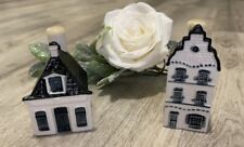 2 KLM Airlines Bols Blue Delft Porcelain Amsterdam Mini House #99 and #3 EMPTY picture